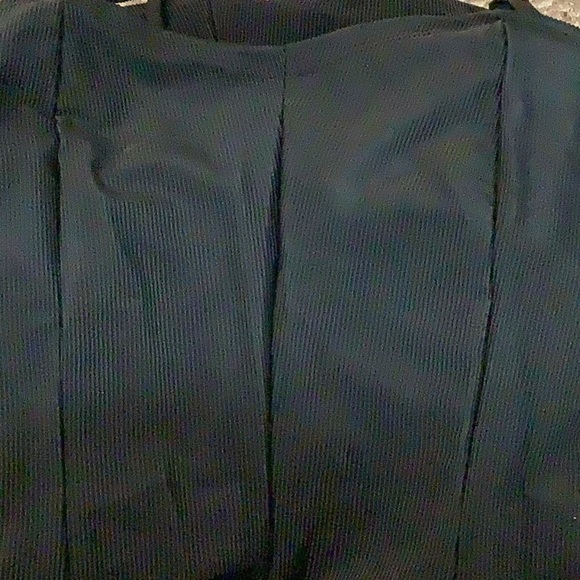 Zuliana Size Small Black Ribbed Spaghetti Strap Mini Dress. Made in USA New - Picture 5 of 6